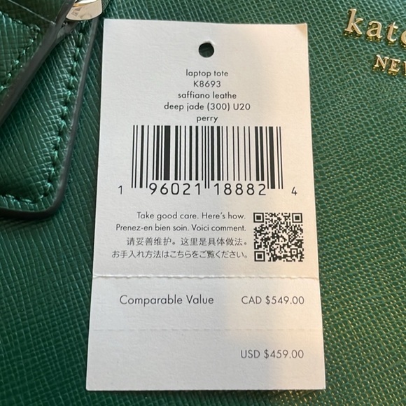 Kate Spade Laptop Perry tote bag in Deep jade green - Picture 3 of 3